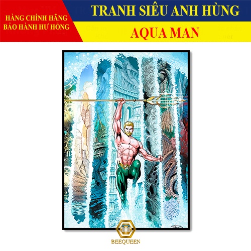 Tranh Trang Trí Siêu Anh Hùng Aqua Man - Tranh Treo Tường Aqua Man