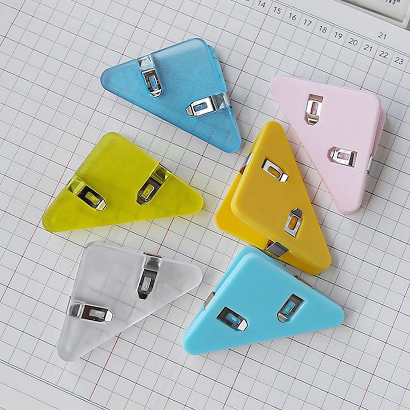 Kẹp góc giấy hình tam giác nhiều màu sắc dùng để ghi chú