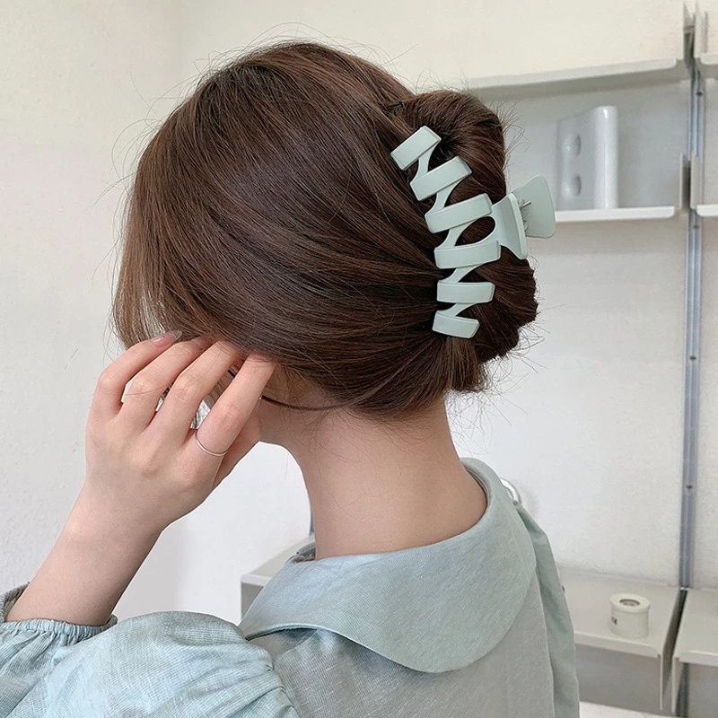 Kẹp Tóc Càng Cua  Ziczac Nhựa Nhám Thời Trang PHONG CÁCH TRẺ TRUNG CHO NỮ