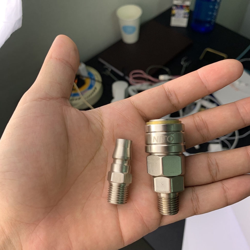 Bộ khớp nối nhanh đầu bi tự động loại CAO CẤP ren  13mm, nối - đuôi chuột 8 - SHINSTORE