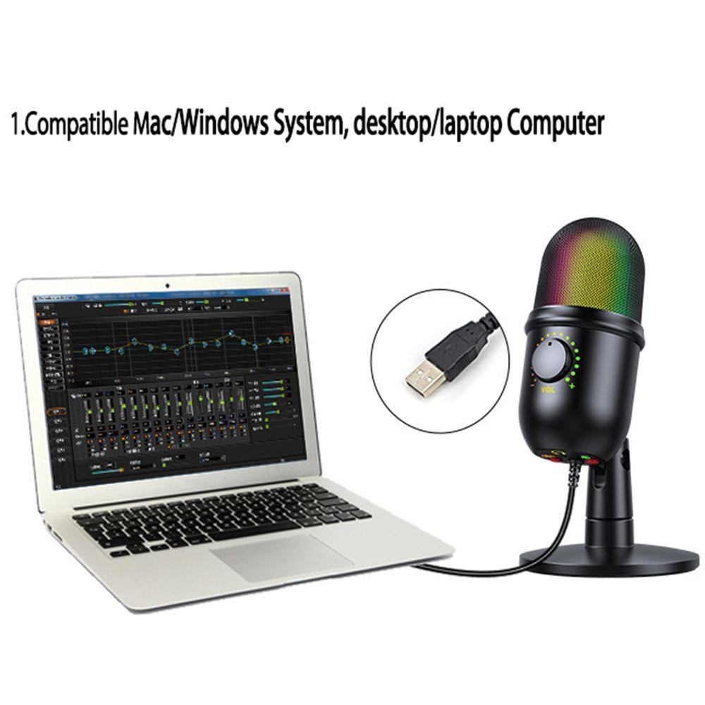 Micro USB Có Đèn RGB Chuyên Dụng Ghi Âm Cho Điện Thoại Di Động / Live RGB