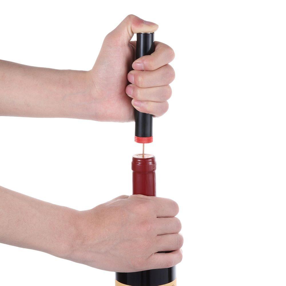 1 Dụng Cụ Mở Nút Bần Màu Đen Di Động Không Bị Hư Hại Cho Nhà Bếp / Quầy Bar