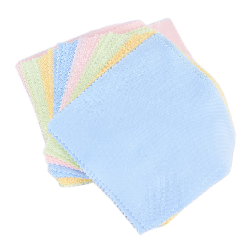Set 10 khăn sợi nhỏ vệ sinh lau kính/màn hình điện thoại/camera tiện dụng
