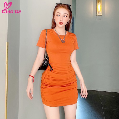 Đầm thun nữ body nhúng thân tôn dáng - THỎ TÂY | BigBuy360 - bigbuy360.vn
