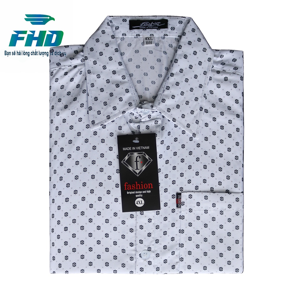 Áo sơ mi nam trung niên ngắn tay vải kate hàng chất vải mềm mịn, bền màu  FHDA011