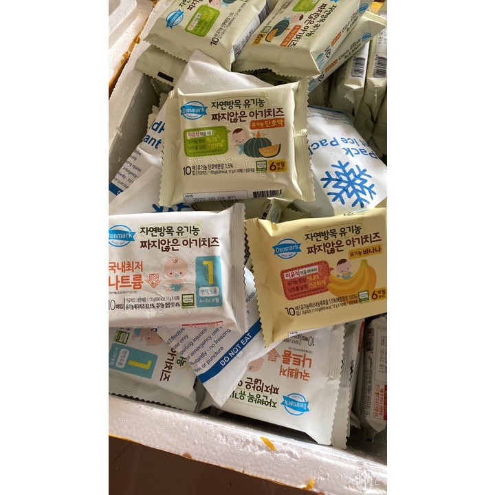 [Kèm đá khô]Phomai tách muối hữu cơ Hàn Quốc cho bé ăn dặm 6-18 tháng