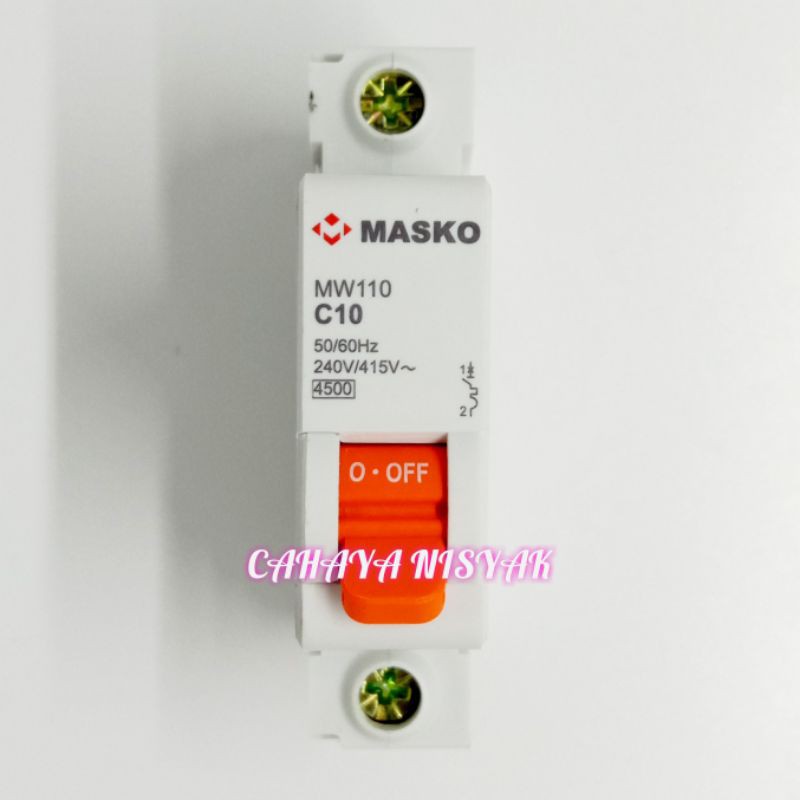 Mcb Mặt Nạ Màu Cam 6a (c6) 10a (c10) 16a (c16) 20a (c20) Ampere Chất Lượng Cao