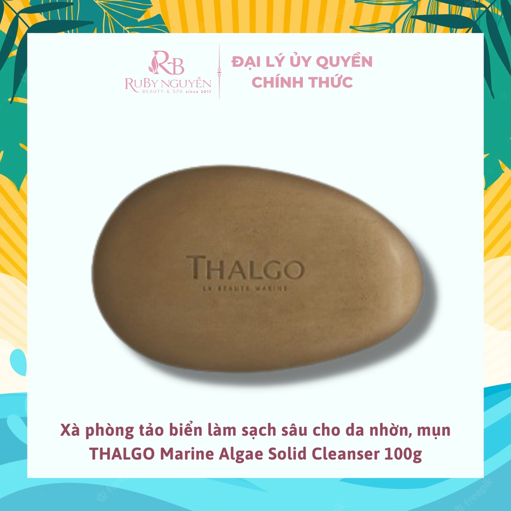 Xà phòng tảo biển làm sạch sâu cho da nhờn, mụn THALGO Marine Algae Solid Cleanser 100g