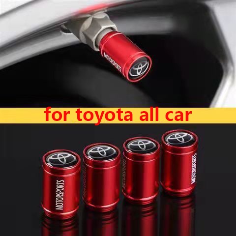 4 Kim Loại Bánh Xe Ô Tô Lốp Van Lốp Thân Nắp Không Khí Kín Hơi Dành Cho Xe Toyota Vios hilux Innova 