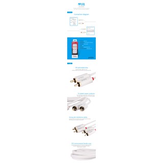 CÁP AUDIO 2 ĐẦU RCA PROLINK MP101
