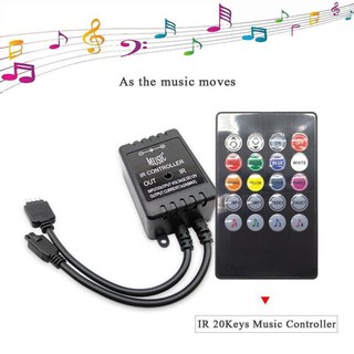 Bộ Remote Điều Khiển Cảm Biến Âm Thanh Dùng Cho Đèn LED Ánh Sáng RGB