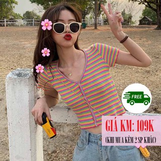 [Hàng có sẵn] Áo croptop len nữ Ulzzang Quảng Châu ALC6
