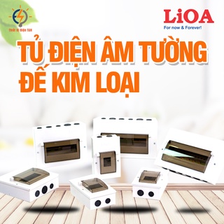 Tủ điện âm tường đế kim loại chứa APTOMAT Lioa