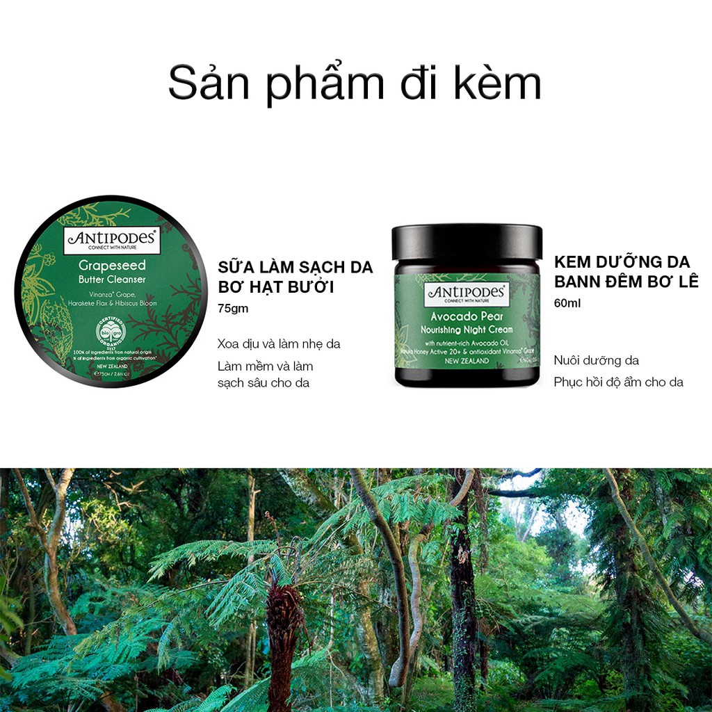 Kem Dưỡng Vùng Da Quanh Mắt Antipodes Kiwi Seed Oil Eye Cream 30ml