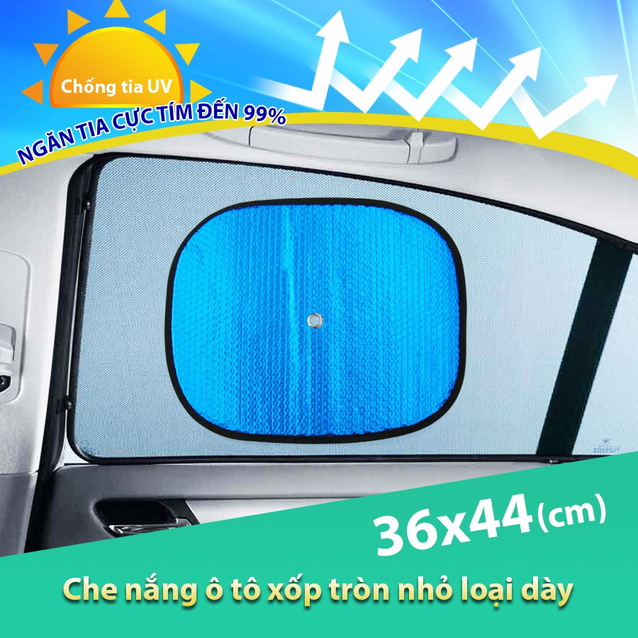 Combo 2 tấm Combo 2 tấm Che nắng xốp tròn nhỏ loại dày NB 36x44 cm bạc lam