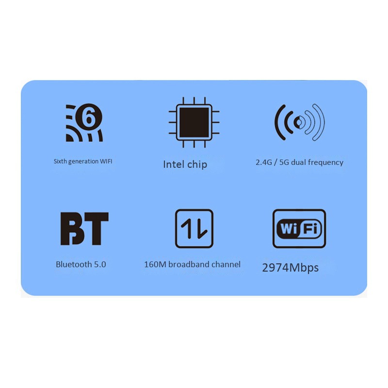 Card Mạng Wifi 6 M.2 Ngff 802.11ax Bluetooth 5.0 2974mbps | BigBuy360 - bigbuy360.vn
