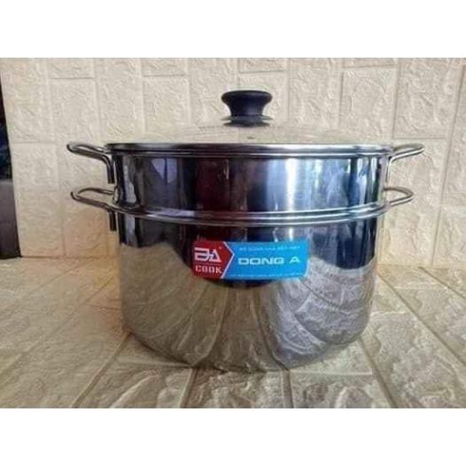 BỘ NỒI XỬNG HẤP INOX CAO CẤP ĐÁY TỪ ĐÔNG Á COOK- SIZE 20CM, 28CM