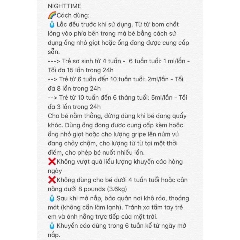 Siro Gripe Water Mommy's Bliss hỗ trợ tiêu ga, giảm đầy hơi, giảm đau bụng ở trẻ sơ sinh.