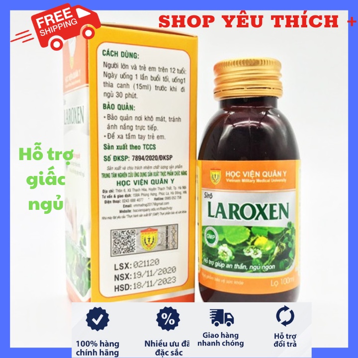 Laroxen Học viện Quân Y - Hỗ Trợ Người Mất Ngủ