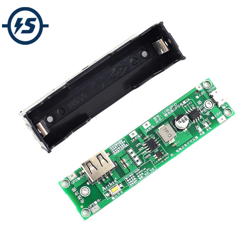 UPS Power Supply Battery Charging Board 18650 Lithium Charger Protection Boost Converter Step UP