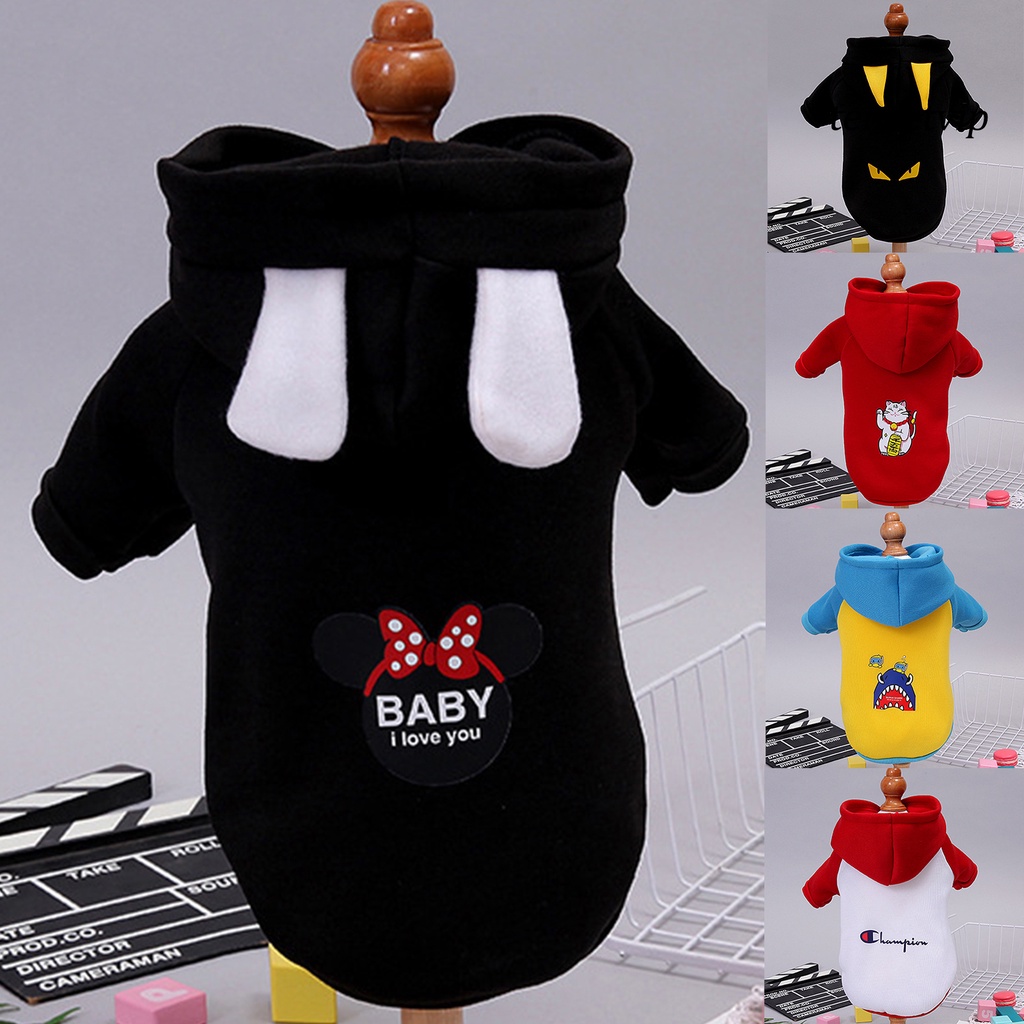 Áo hoodie giữ ấm in họa tiết thời trang mùa đông cho thú cưng