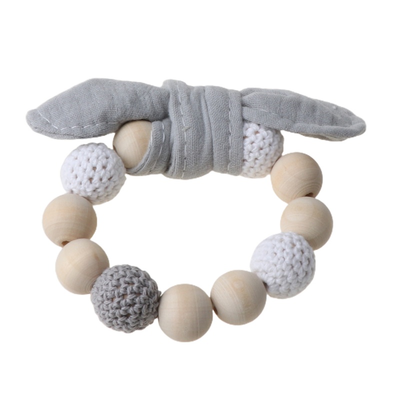 Set 2 Yếm Cotton Mềm Mại Hình Tam Giác Đeo Cổ Tay Cho Bé Gặm Nướu