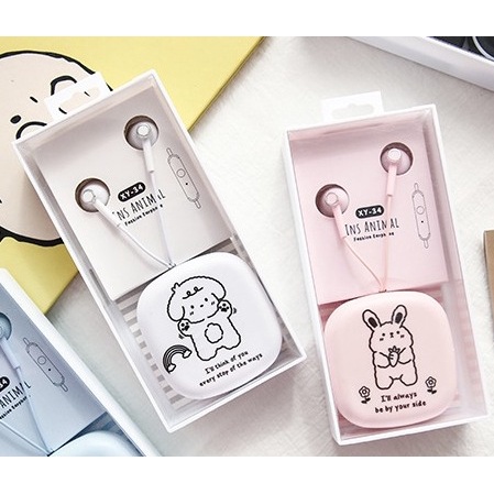 Tai nghe nhét tai có dây Chimi PK019 kèm hộp đựng phong cách Hàn Quốc