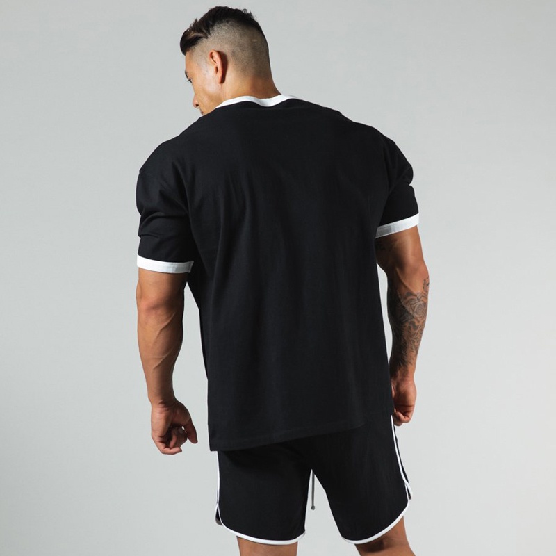 Áo Thun Cotton Tay Ngắn Dáng Suông Thoải Mái Thời Trang Cho Nam Size M-3XL