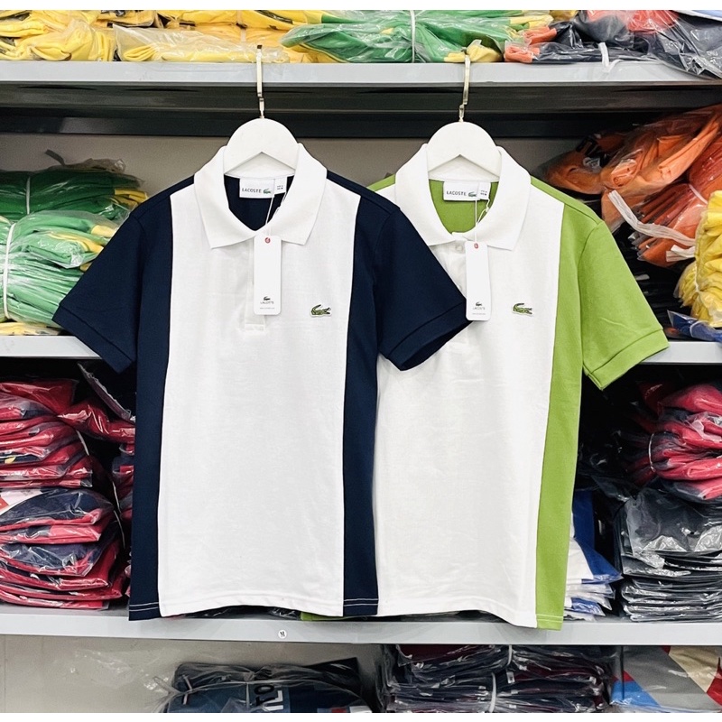 Áo lacoste phối màu đẹp hàng VNXK kèm hình thật shop chụp