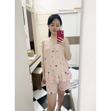 Bộ Đồ Ngủ, bộ đồ bầu 2 Dây  chất LanhThái Siêu Mát