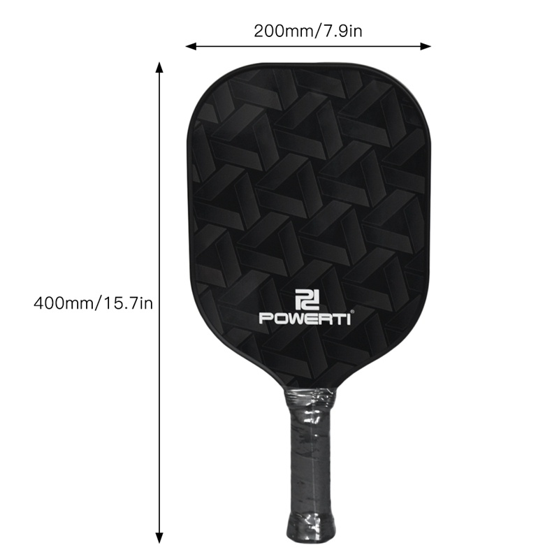 Powerti Vợt Bóng Pickleball Bằng Sợi Carbon Khối Lượng Nhẹ Hình Tổ Ong Xoay