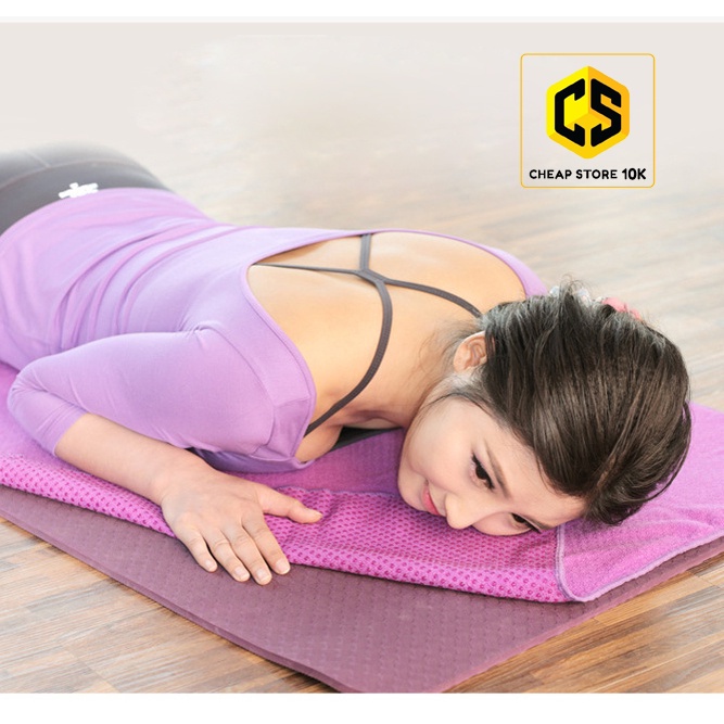 Khăn trải thảm yoga siêu thấm chống trơn trượt kèm túi đựng, khăn tập, CHEAPSTORE 10K cheapstore10k, cheapstore