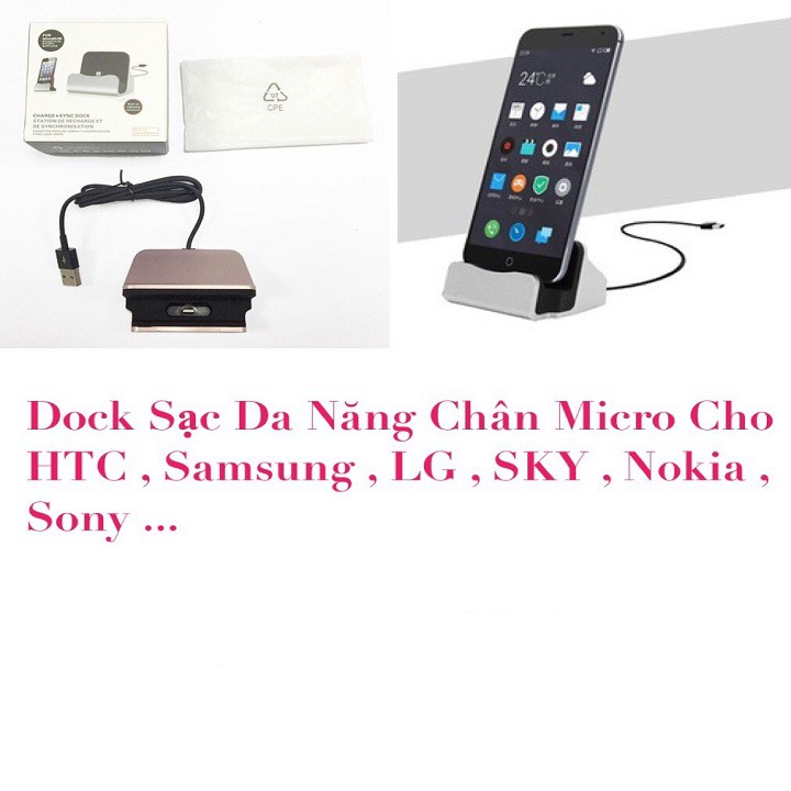 Dock sạc đa năng cho HTC, Samsung, LG, SKY, Nokia, Sony