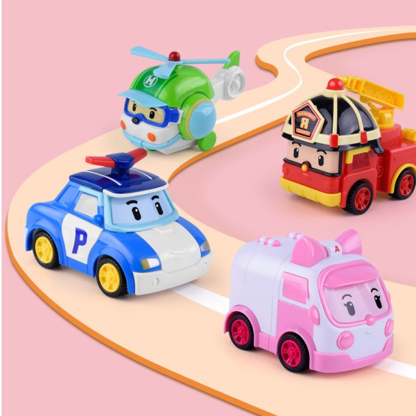 Bộ đồ chơi 12 xe ô tô mô hình chạy trớn bằng nhựa cho bé P12 - Thị trấn đồ chơi
