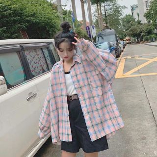 ÁO SƠ MI KẺ FORM THỤNG