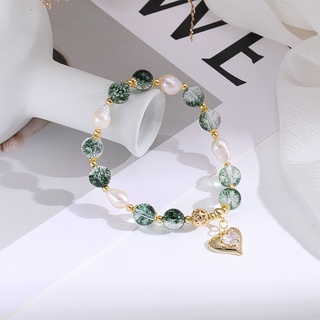Vòng tay đính đá pha lê hình trái tim xinh xắn cho nữ