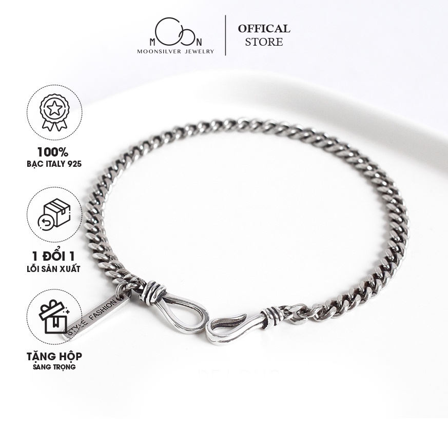 HÀNG  THIẾT KẾ Lắc tay bạc đôi vòng tay bạc đôi thiết kế khắc chữ theo yêu cầu moonsilver cam kết chuẩn bạc cao cấp