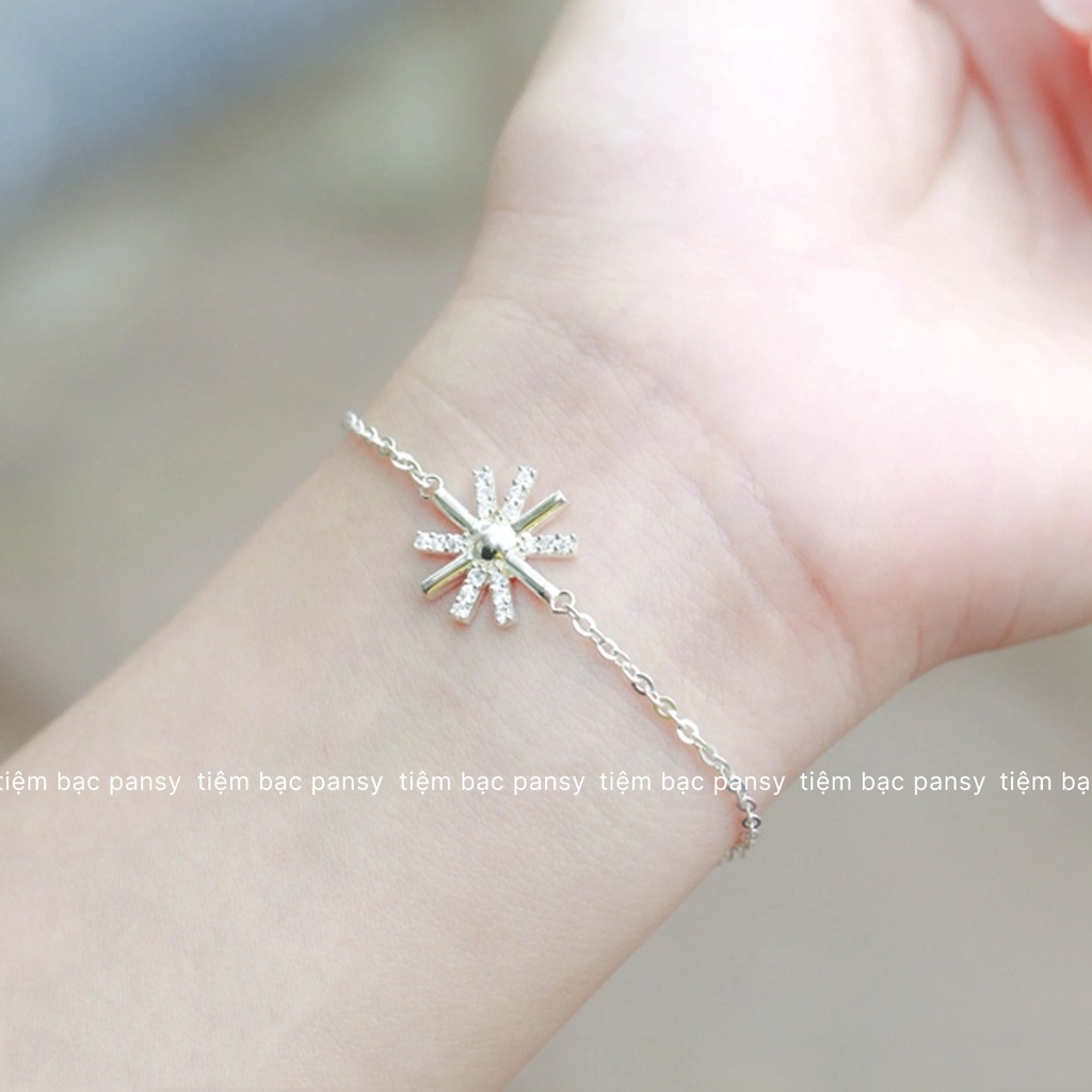 Lắc tay bạc ta Hậu Duệ Mặt Trời PANSY - Vòng tay nữ thời trang chất liệu bạc ta cao cấp
