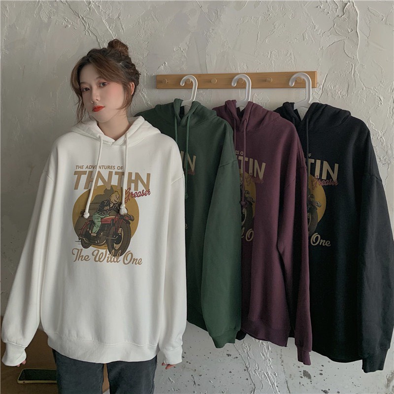 Áo Hoodie Nam Nữ Tin Tin Chạy Xe Có Ảnh Thật + Video Tự Chụp - Áo Thu Đông Chất Nỉ Mềm Mịn Hottrend 2021 Unisex X.Store