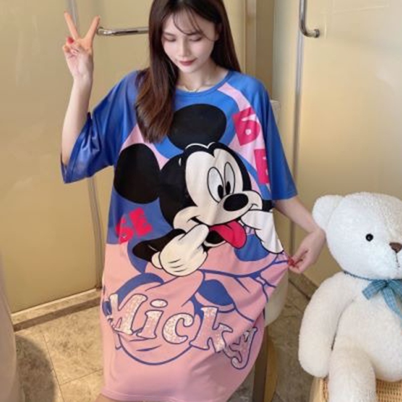 Đầm Ngủ Họa Tiết Hoạt Hình Dễ Thương Cho Nữ