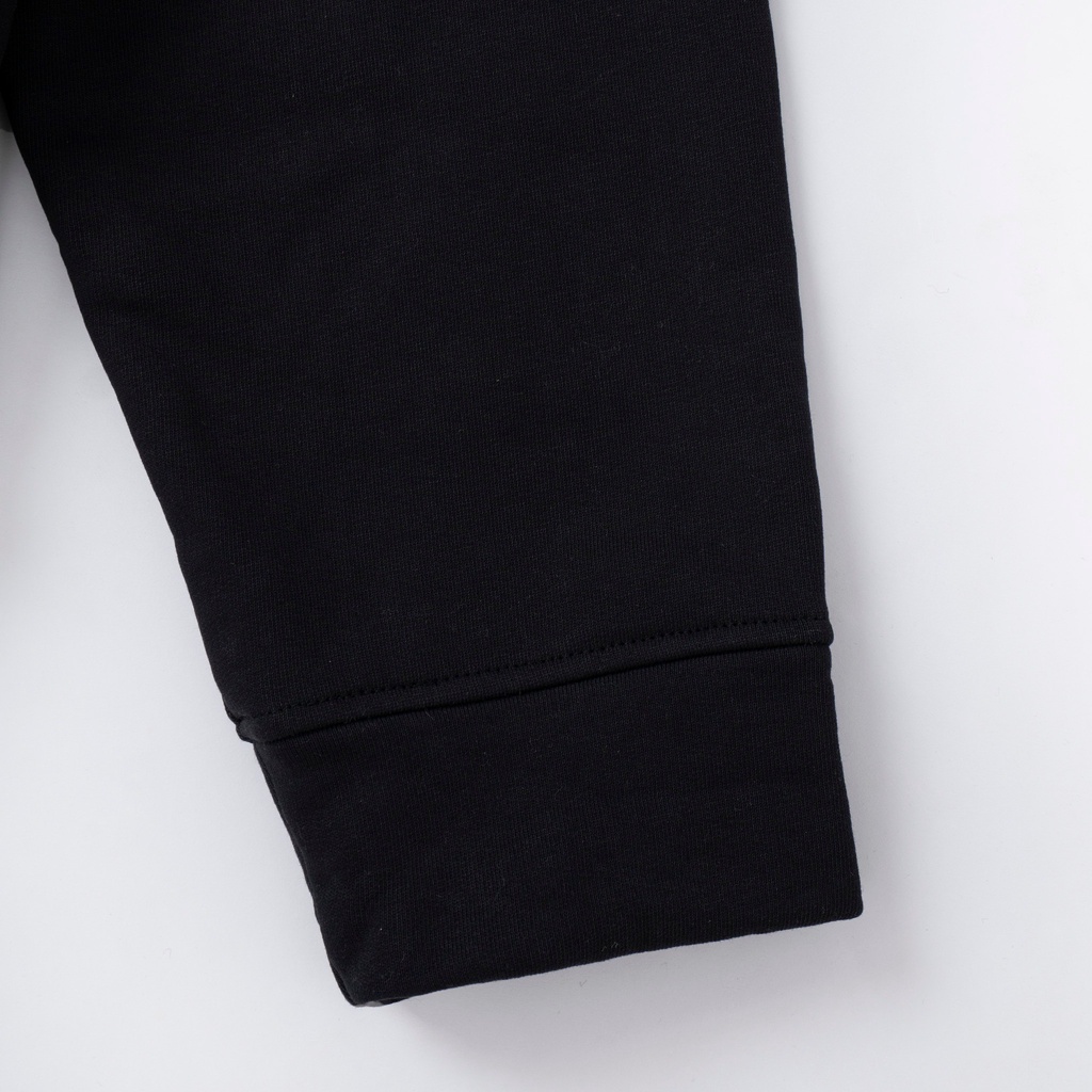 Áo Hoodie Basic nhập khẩu chính hãng, nỉ chân cua dày (Đen)