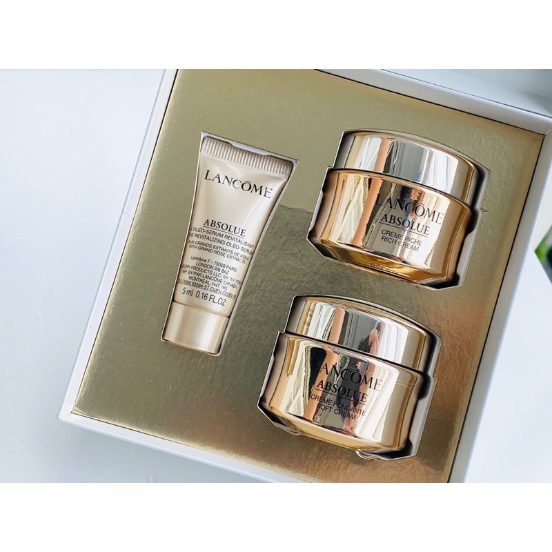 Set Dưỡng Da LANCOME Absolue 3 món -  Dòng cao cấp nhất - phiên bản Luxury Absolue