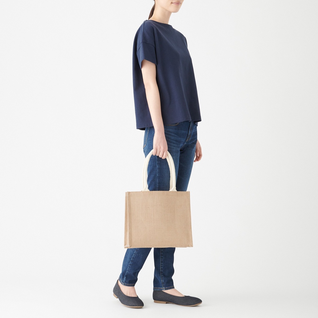 [Combo 4 loại túi] Muji Túi My Bag Vải Sợi Đay 23×21×15cm/ 27x31x16cm/  31.5x36x19cm/ 36.5x46x19cm
