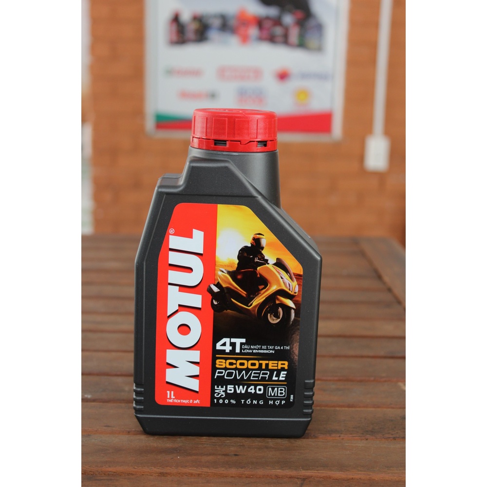 Combo Nhớt Motul Scooter Power le 800ml 10w40 + nhớt láp motul