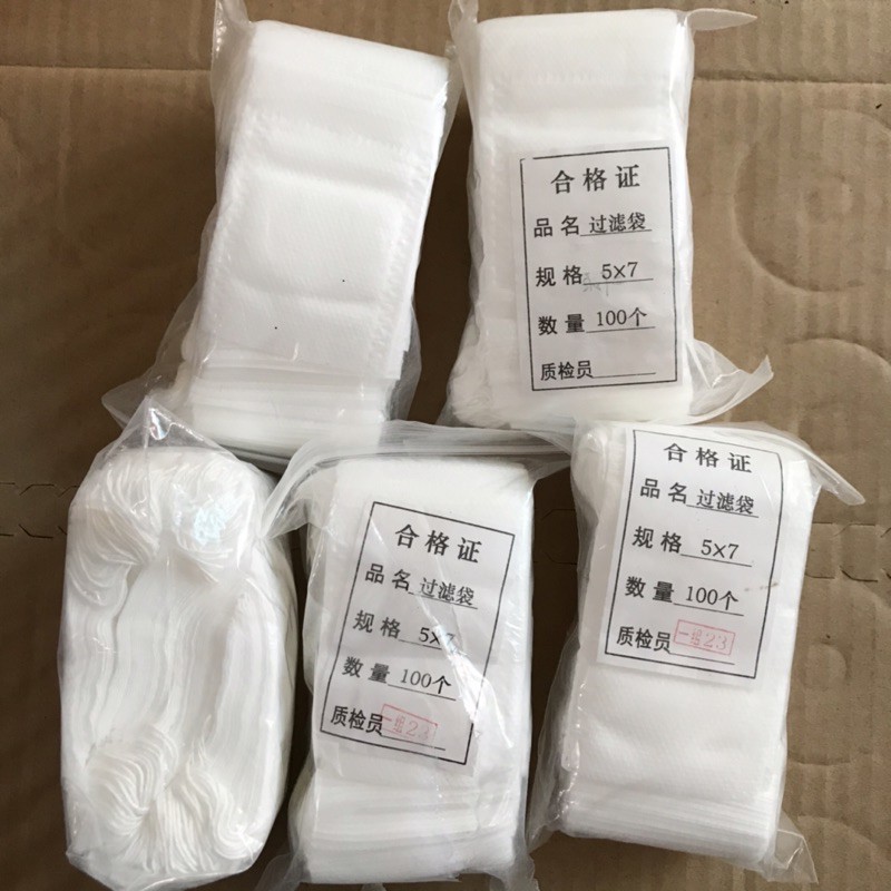 100 TÚI LỌC ĐỰNG PHÂN TAN CHẬM BÓN LAN SIZE 5 x 7 - CÂY CẢNH. Phân túi lọc hoa lan.