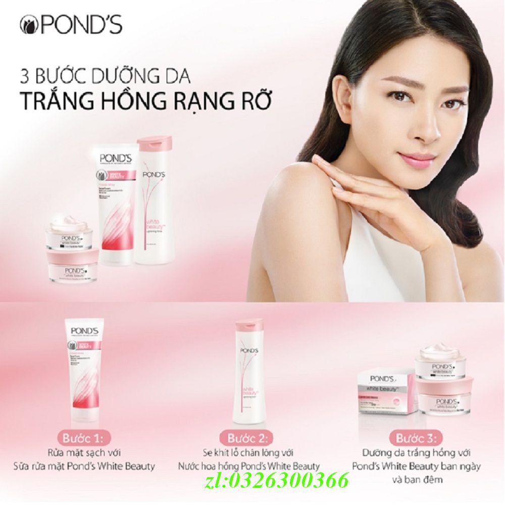 Nước Hoa Hồng 150Ml Ponds Làm Se Khít Lỗ Chân Lông Và Dưỡng Trắng Da White Beauty, Chính Hãng.