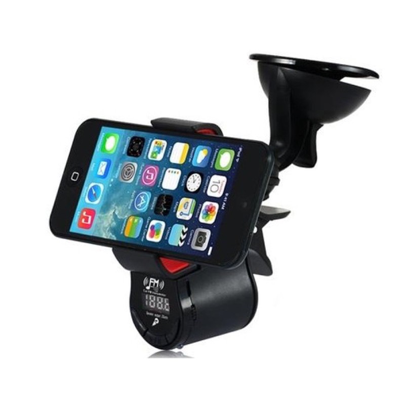 Giá Đỡ Điện Thoại Kèm Máy Nghe Nhạc MP3 Cho Xe Hơi