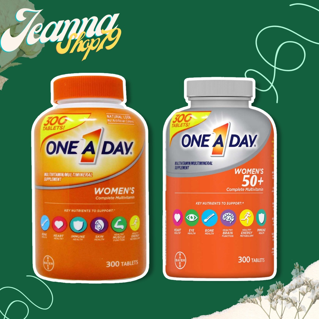 Viên Uống One A Day Multivitamin Dành Cho Nữ Trên và Dưới 50 Tuổi Chính Hãng Mỹ - 300 Viên