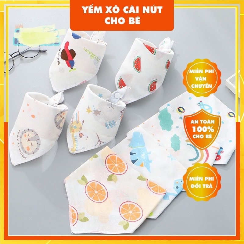Yếm cổ xô cài nút cho bé