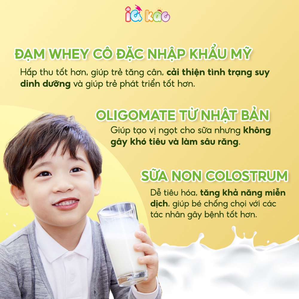 Combo Sữa bột IQ KAO Baby giúp bé ăn ngon tiêu hóa tốt tăng cân khỏe mạnh hộp 900g